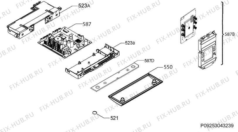 Взрыв-схема холодильника Electrolux ENA34935X - Схема узла Diffusor